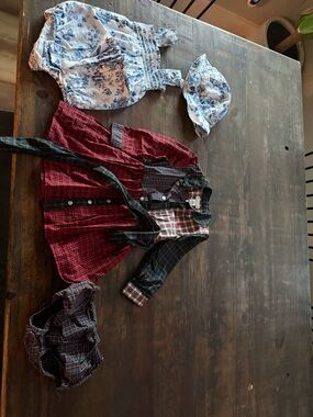 Ralph Lauren White Sundress with Blue Floral Print